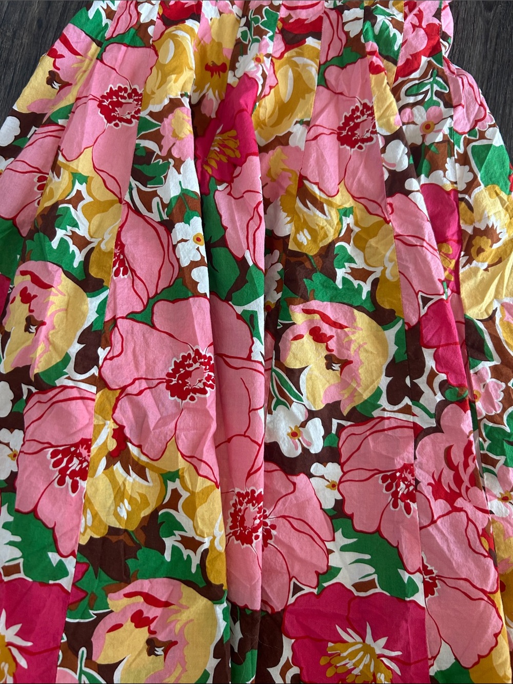Talbots Bright Floral Cotton Sundress in Pink, Green & Yellow - Picture 4 of 4